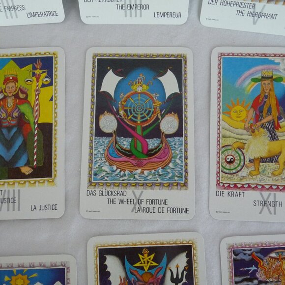 VINTAGE, 1982, Neuzeit-Tarot, New Age Tarot, Hippie, Psychedelic, Rare, New, SEA - Picture 9 of 9